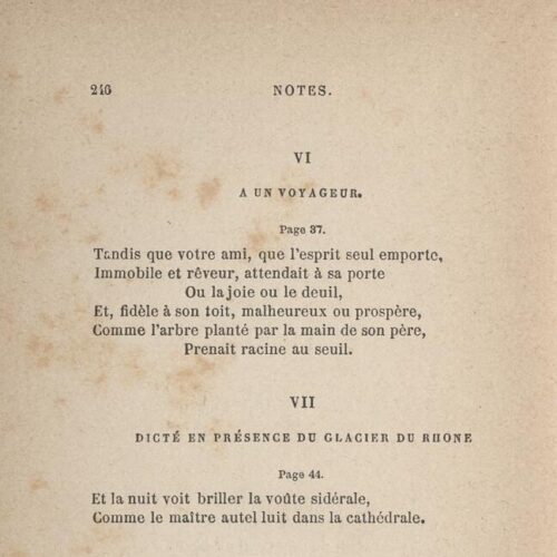 18.5 x 12 cm; 4 s.p. + 254 p. + 2 s.p., price of the book “2 francs” on its spine. L. 1 half-title page with information 